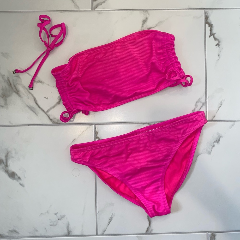 Hot Pink Bikini with Super Adjustable Top